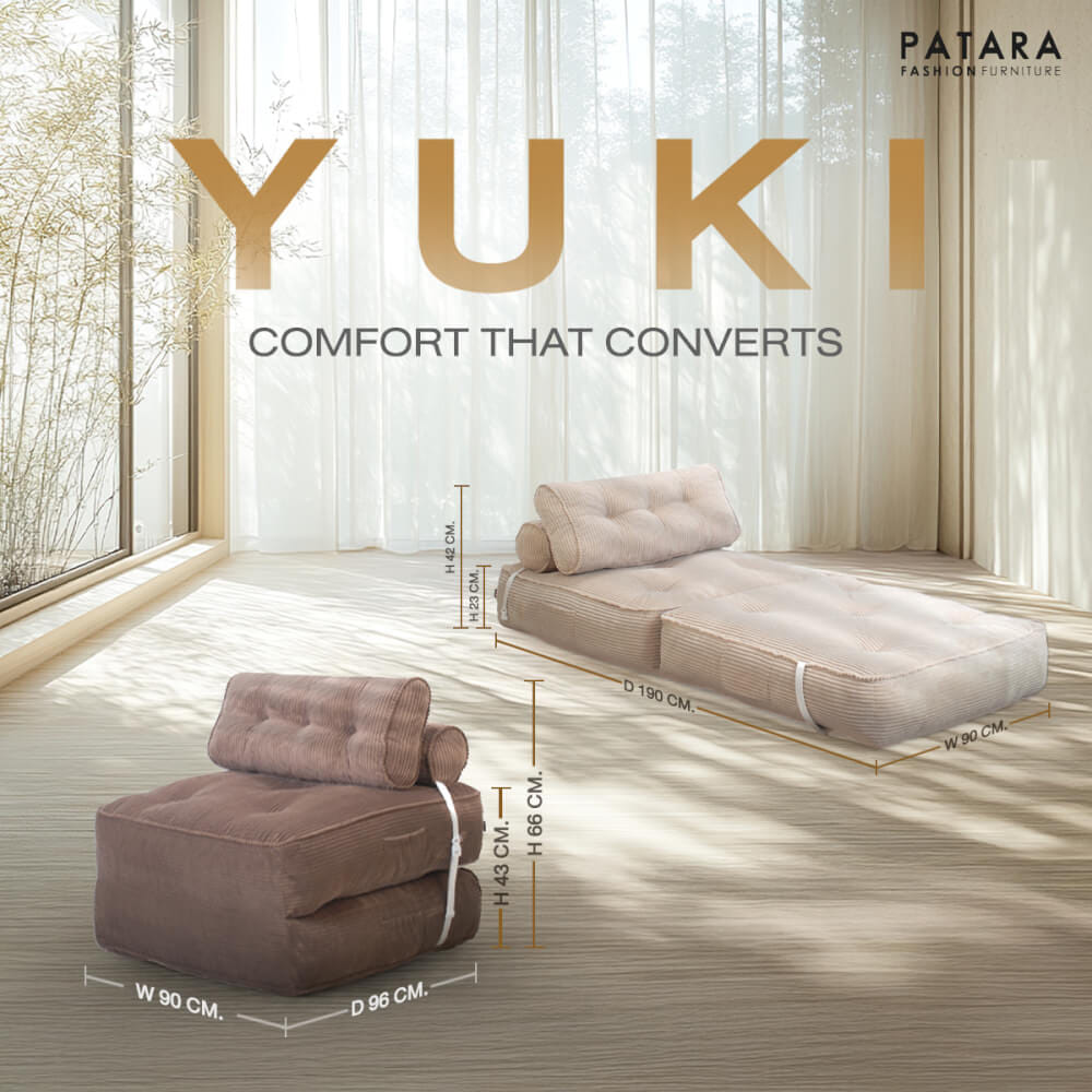 โซฟา PATARA รุ่น YUKI 1 ทีนั่ง สีครีม